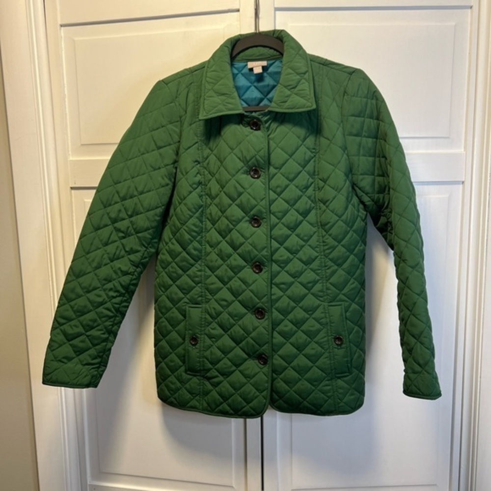 J. Jill Quilted Jacket Size Women’s Small Color Green